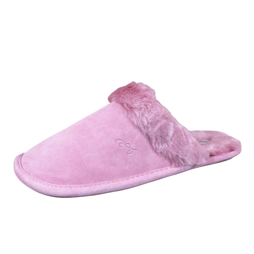 Daniel Green Dormie Women Scuff Slipper Sz 10-11 Indoor Loungewear Pink Faux Fur